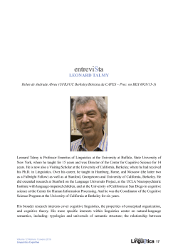 leonard talmy - Revistas UFRJ