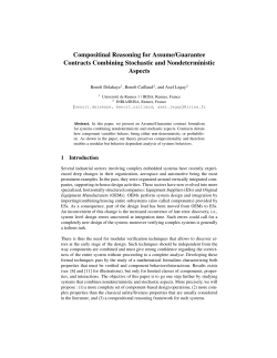 Compositinal Reasoning for Assume/Guarantee
