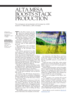 alta mesa boosts stack production