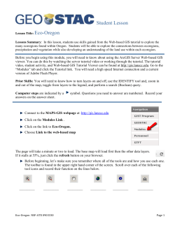 Student Lesson ArcServer