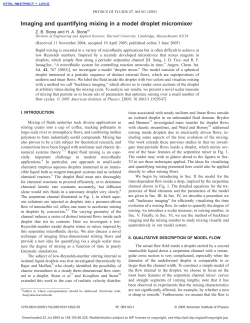 Imaging and quantifying mixing in a model droplet micromixer