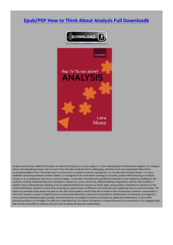 Epub/PDF How to Think About Analysis Full Downloadk
