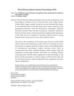 Giordan - Learning Models - The Meaningful Learning Research
