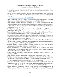 New Books and Articles on HG Wells Compiled by Meghan R. Glass