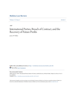 International Parties, Breach of Contract, and the Recovery of Future