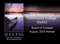 Board Retreat Presentation - San Bernardino Community College