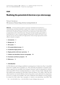 Realizing the potential of electron cryo-microscopy - X
