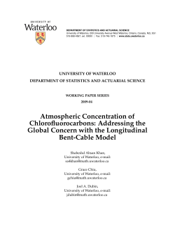 Atmospheric Concentration of Chlorofluorocarbons: Addressing the