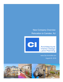 New Company Overview Relocation to Camden, NJ