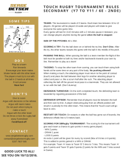 Touch Rugby - Serge Betsen Rugby