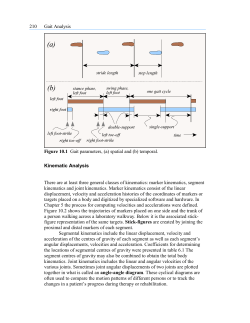 210 Gait Analysis Figure 10.1 Gait parameters, (a) spatial and (b
