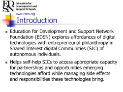 Intro to EDSN Foundation Diaspora NE 2016 &ndash; Lynroy