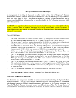 Management`s Discussion and Analysis