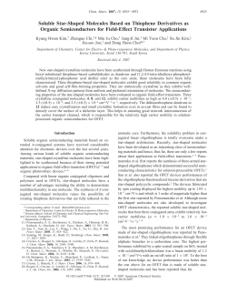 Soluble Star-Shaped Molecules Based on Thiophene Derivatives as