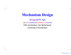 Mechanism Design
