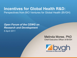 Incentives for global health innovation
