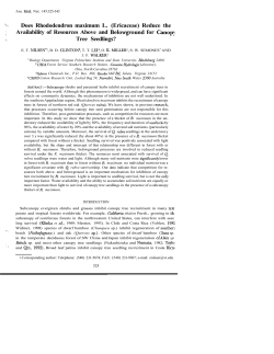 Does Rhododendron maximum L. (Ericaceae)