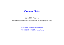 Convex Sets - Hong Kong University of Science and Technology