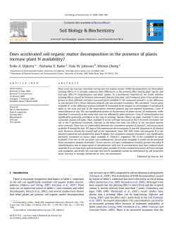 Does accelerated soil organic matter decomposition in the presence