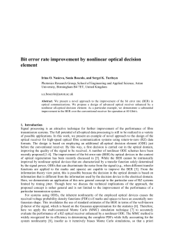 Bit error rate improvement by nonlinear optical decision