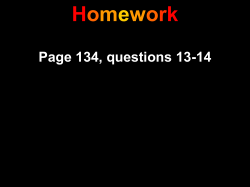 Homework from page 134, questions 13-14