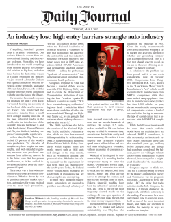 An industry lost: high entry barriers strangle auto industry
