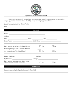 Board Appointment