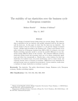 The stability of tax elasticities over the business cycle in