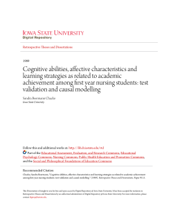 Cognitive abilities, affective characteristics and learning strategies