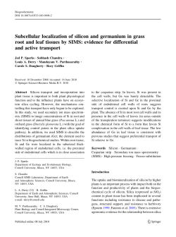 Subcellular localization of silicon and germanium in grass root and