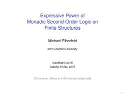 Expressive Power of Monadic Second-Order