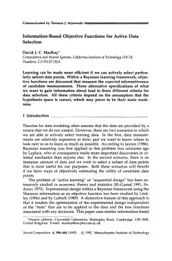 Information-Based Objective Functions for Active Data Selection