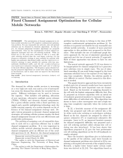 Fixed Channel Assignment Optimization for Cellular
