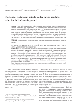 Mechanical modeling of a single-walled carbon nanotube using the