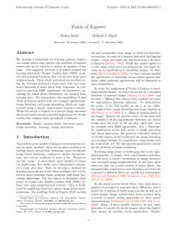 Fields of Experts - Visual Inference