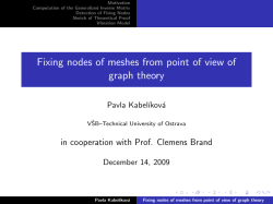 Fixing nodes of meshes from point of view of graph theory