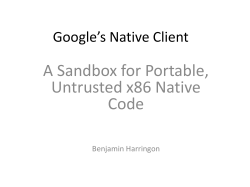 Google*s Native Client