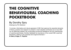the cognitive behavioural coaching pocketbook