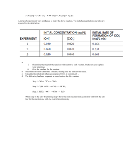 Rate law question free response practice