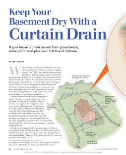 Keep Your Basement Dry with a Curtain Drain