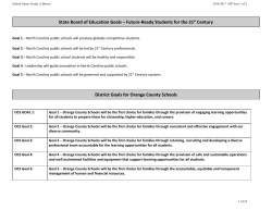 Future-Ready Students for the 21st Century District Goals for Orange
