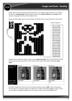 Images and Pixels