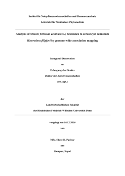 Analysis of wheat (Triticum aestivum L.) resistance to