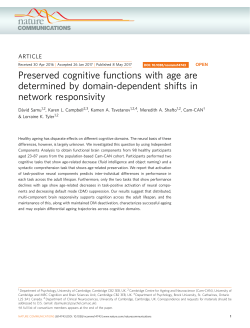 Preserved cognitive functions with age are determined by domain
