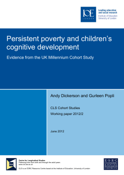 Persistent poverty and children`s cognitive development