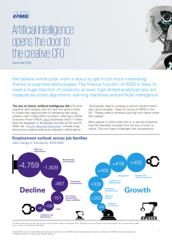 AI and cognitive technology for the finance function