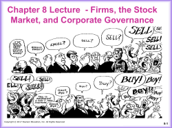 Firms, the Stock Market, and Corporate Governance Lecture