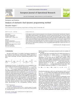 Analysis of stochastic dual dynamic programming method