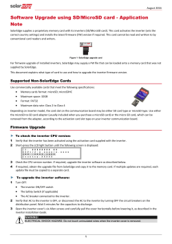 Upgrade Using SD Card