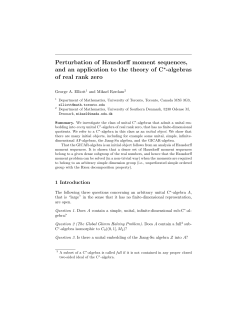 Perturbation of Hausdorff moment sequences, and an application to